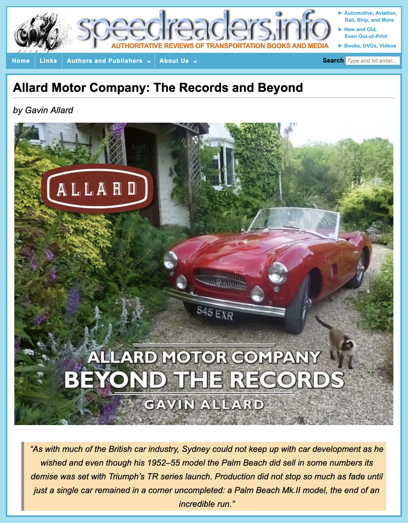 Allard Motor Company Beyond the Records